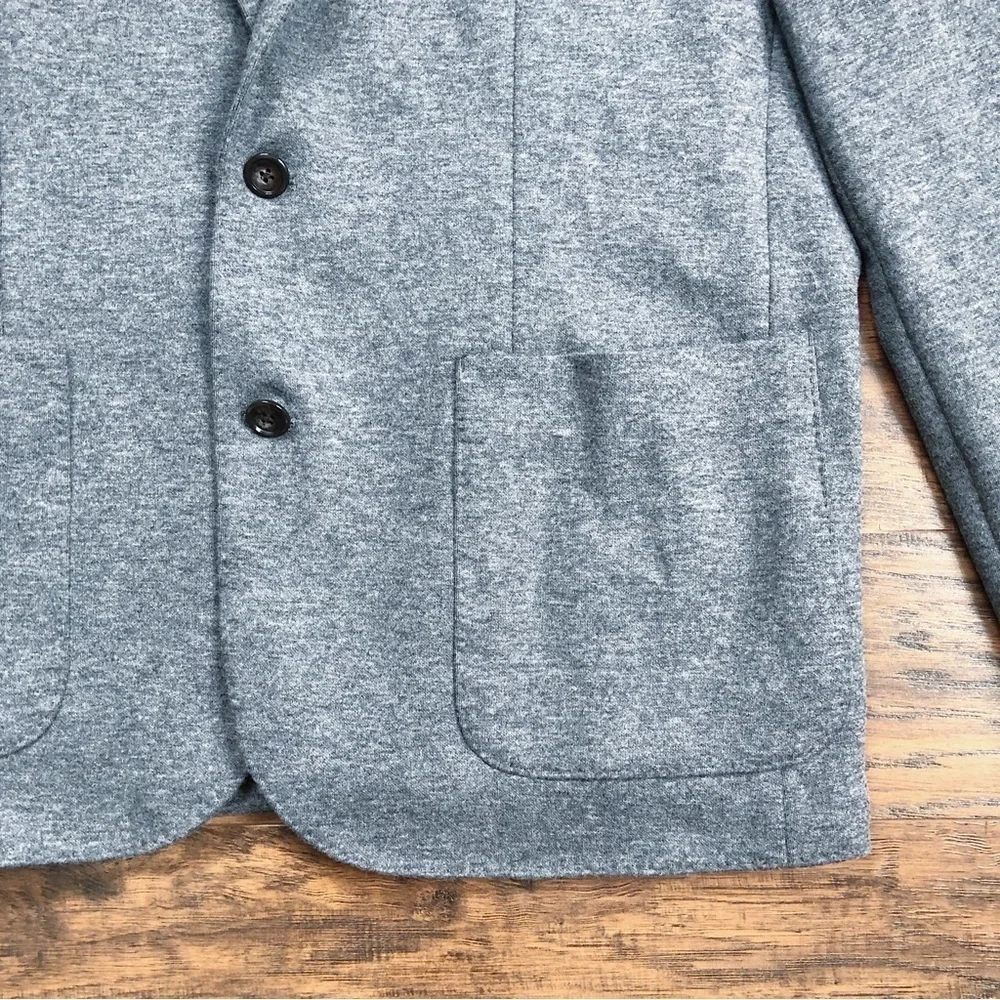 J Crew • Slim-fit knit suit jacket in wool-cotton blend Heather Grey blazer
